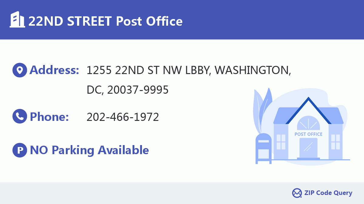 Post Office:22ND STREET