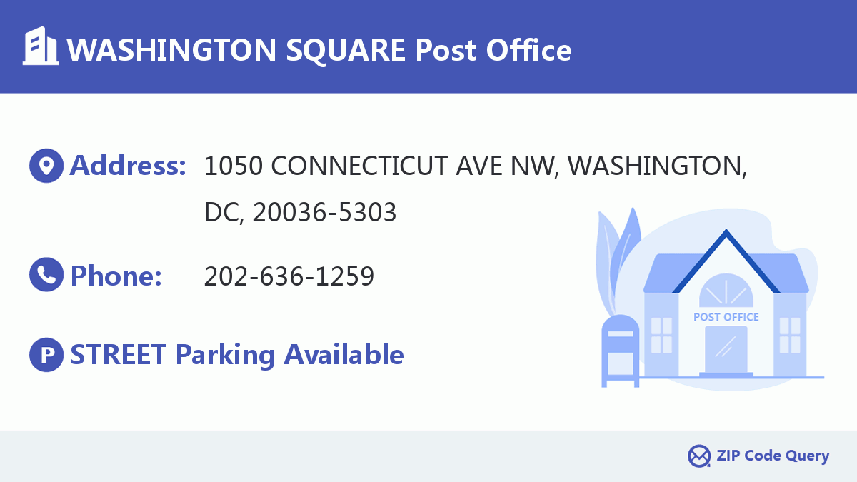 Post Office:WASHINGTON SQUARE